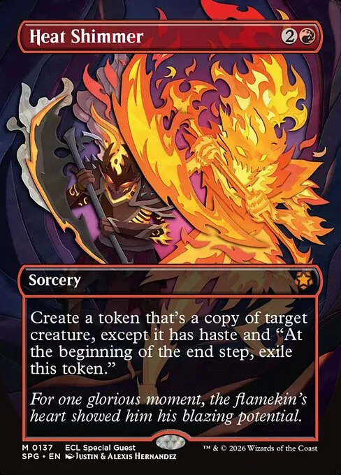 Heat Shimmer, carta Magic di tipo Sorcery illustrata da Justin Hernandez & Alexis Hernandez
