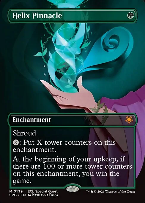 Helix Pinnacle, carta Magic di tipo Enchantment illustrata da Nathanna Erica