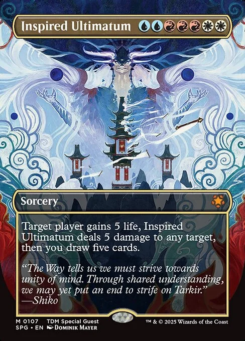 Inspired Ultimatum, carta Magic di tipo Sorcery illustrata da Dominik Mayer