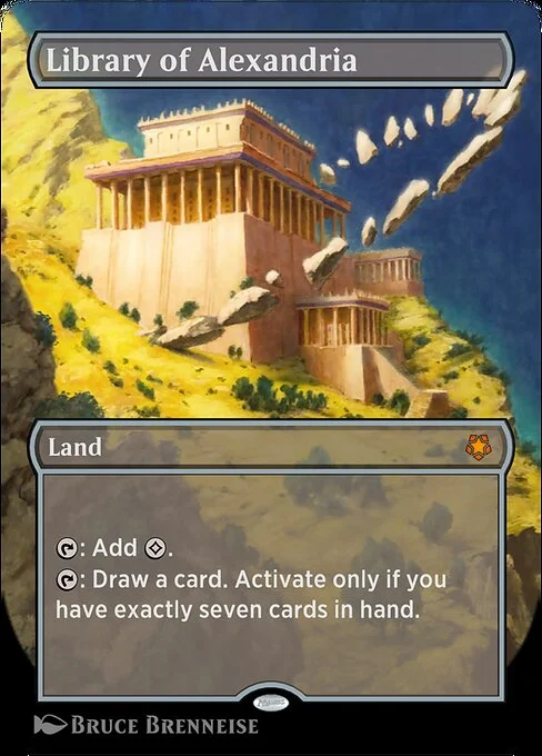 Library of Alexandria, carta Magic di tipo Land illustrata da Bruce Brenneise