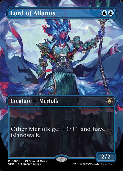 Lord of Atlantis, carta Magic di tipo Creature — Merfolk illustrata da Syd Mills