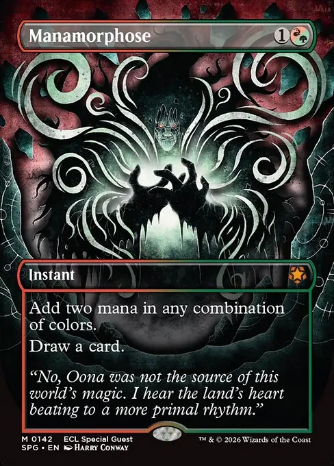 Manamorphose, carta Magic di tipo Instant illustrata da Harry Conway