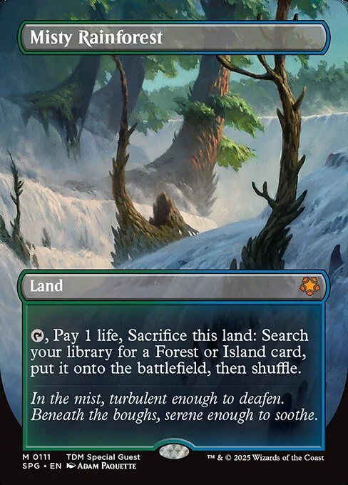Misty Rainforest, carta Magic di tipo Land illustrata da Adam Paquette