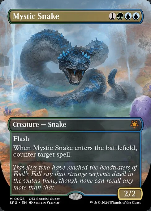 Mystic Snake, carta Magic di tipo Creature — Snake illustrata da Svetlin Velinov