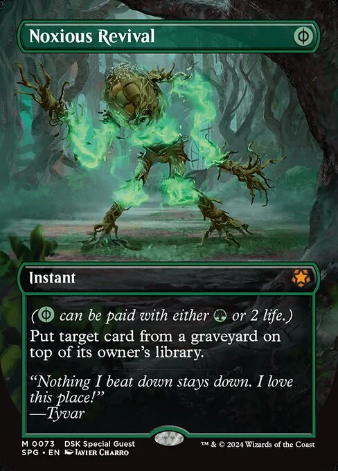 Noxious Revival, carta Magic di tipo Instant illustrata da Javier Charro