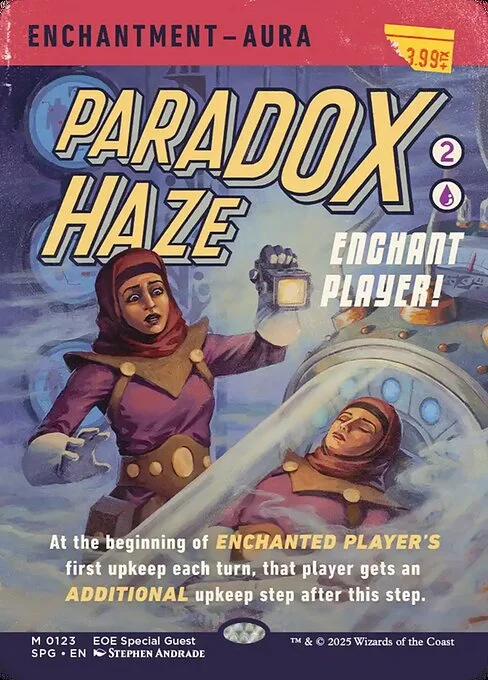 Paradox Haze, carta Magic di tipo Enchantment — Aura illustrata da Stephen Andrade