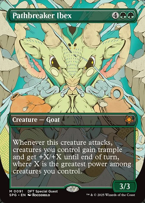 Pathbreaker Ibex, carta Magic di tipo Creature — Goat illustrata da Rocodrilo