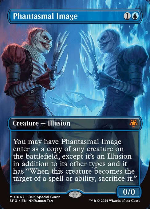 Phantasmal Image, carta Magic di tipo Creature — Illusion illustrata da Darren Tan