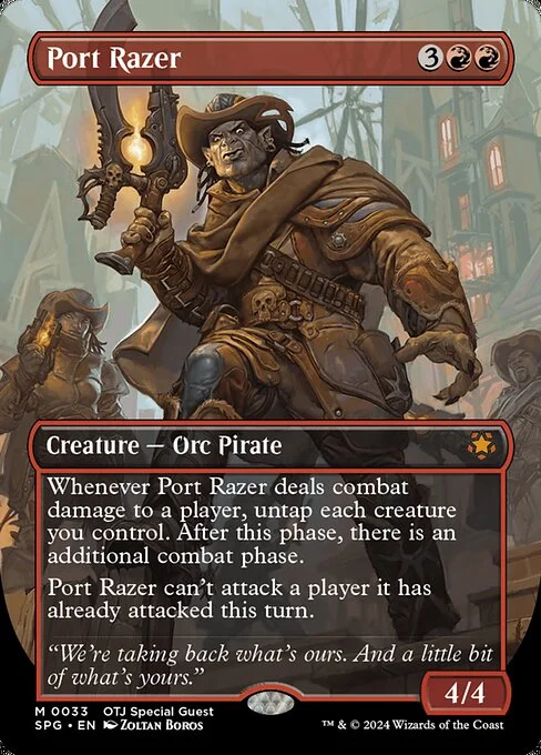 Port Razer, carta Magic di tipo Creature — Orc Pirate illustrata da Zoltan Boros