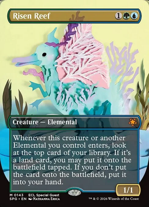 Risen Reef, carta Magic di tipo Creature — Elemental illustrata da Nathanna Erica