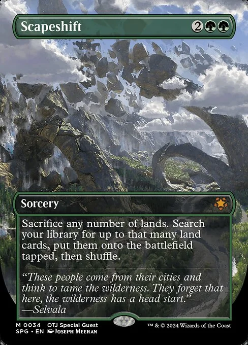 Scapeshift, carta Magic di tipo Sorcery illustrata da Joseph Meehan