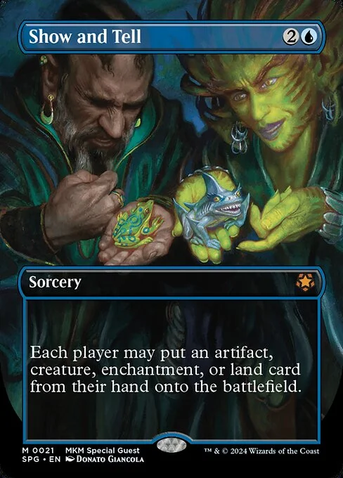 Show and Tell, carta Magic di tipo Sorcery illustrata da Donato Giancola