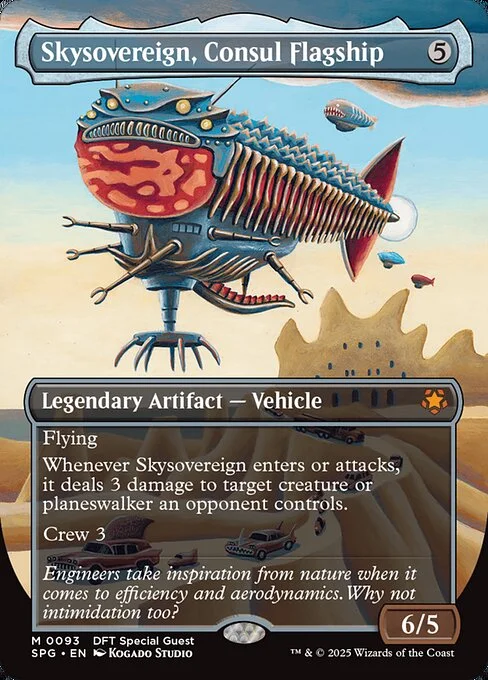 Skysovereign, Consul Flagship, carta Magic di tipo Legendary Artifact — Vehicle illustrata da Imiri Sakabashira