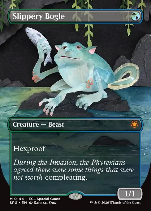 Slippery Bogle, carta Magic di tipo Creature — Beast illustrata da Raphael Oda