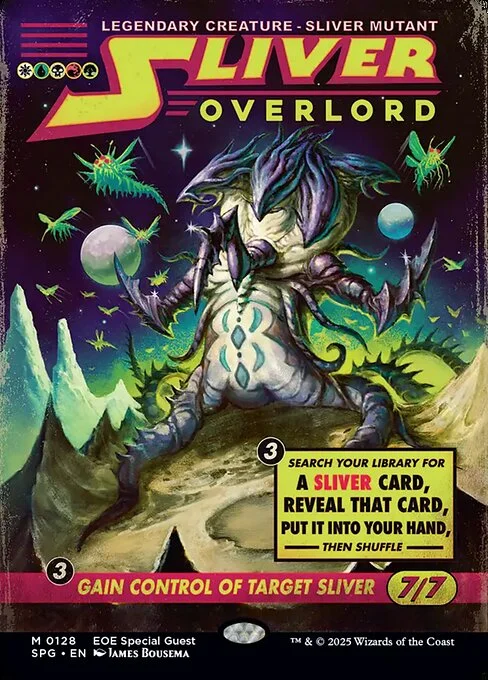 Sliver Overlord, carta Magic di tipo Legendary Creature — Sliver Mutant illustrata da James Bousema