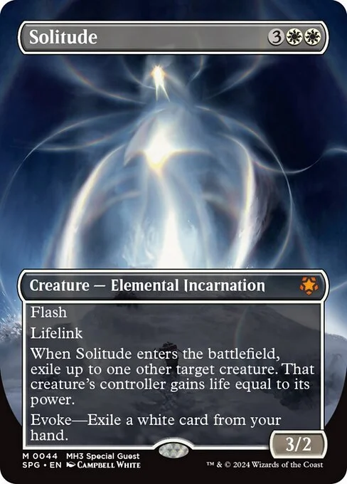 Solitude, carta Magic di tipo Creature — Elemental Incarnation illustrata da Campbell White