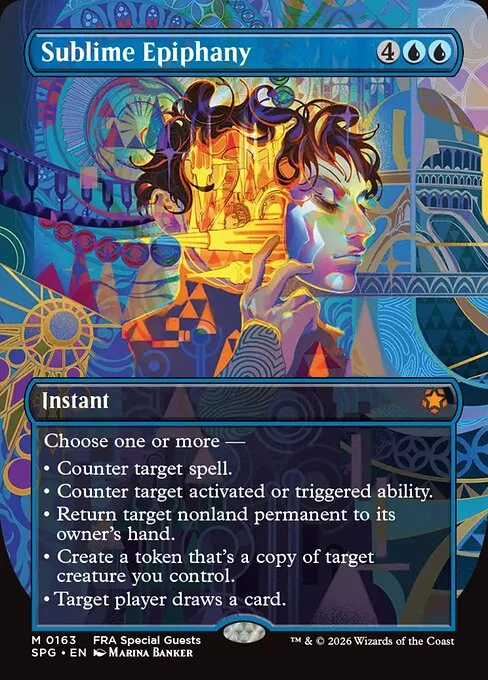 Sublime Epiphany, carta Magic di tipo Instant illustrata da Marina Banker