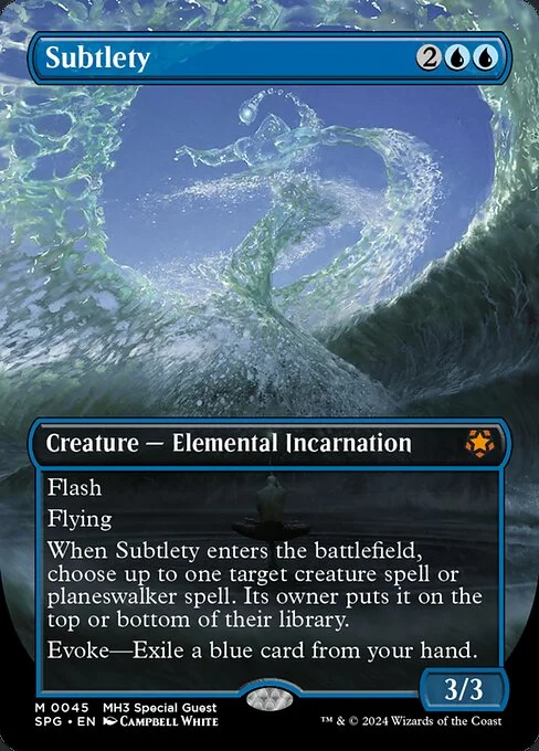 Subtlety, carta Magic di tipo Creature — Elemental Incarnation illustrata da Campbell White