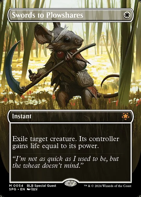 Swords to Plowshares, carta Magic di tipo Instant illustrata da Izzy