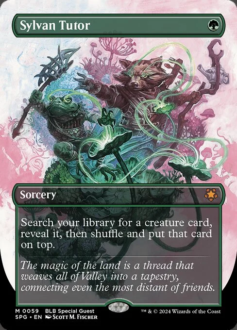 Sylvan Tutor, carta Magic di tipo Sorcery illustrata da Scott M. Fischer