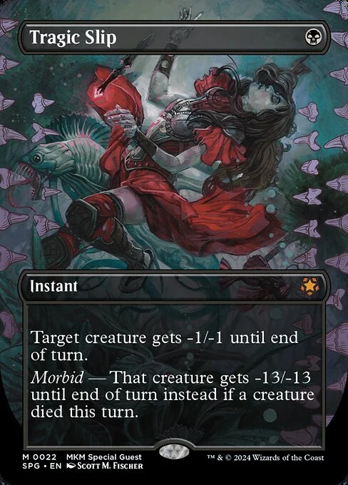 Tragic Slip, carta Magic di tipo Instant illustrata da Scott M. Fischer