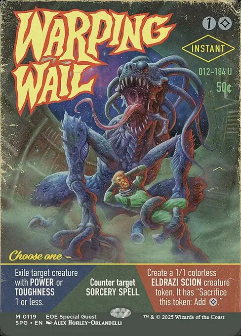 Warping Wail, carta Magic di tipo Instant illustrata da Alex Horley-Orlandelli