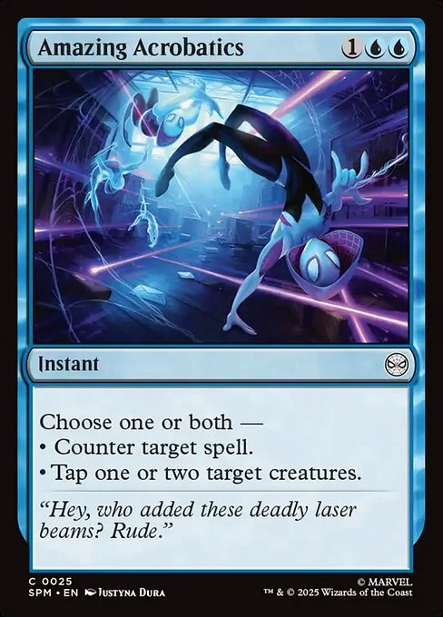 Amazing Acrobatics, carta Magic di tipo Instant illustrata da Justyna Dura