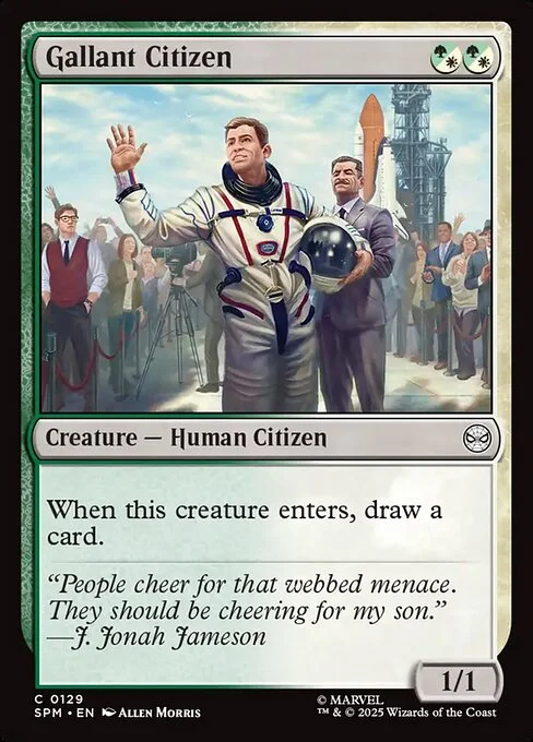 Gallant Citizen, carta Magic di tipo Creature — Human Citizen illustrata da Allen Morris