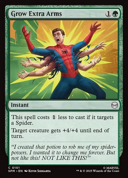 Grow Extra Arms, carta Magic di tipo Instant illustrata da Kevin Sidharta