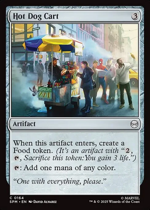 Hot Dog Cart, carta Magic di tipo Artifact illustrata da David Álvarez
