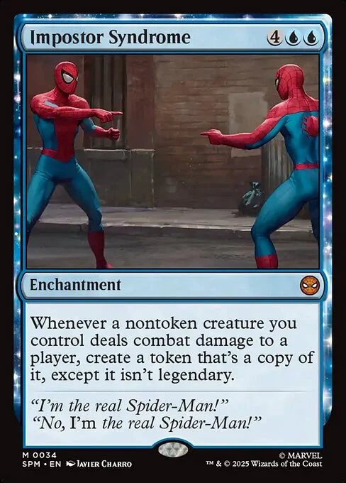 Impostor Syndrome, carta Magic di tipo Enchantment illustrata da Javier Charro