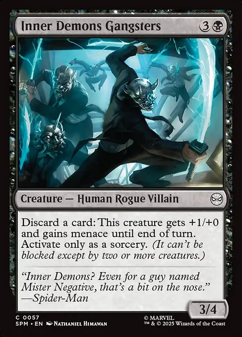 Inner Demons Gangsters, carta Magic di tipo Creature — Human Rogue Villain illustrata da Nathaniel Himawan