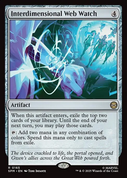 Interdimensional Web Watch, carta Magic di tipo Artifact illustrata da Toni Infante