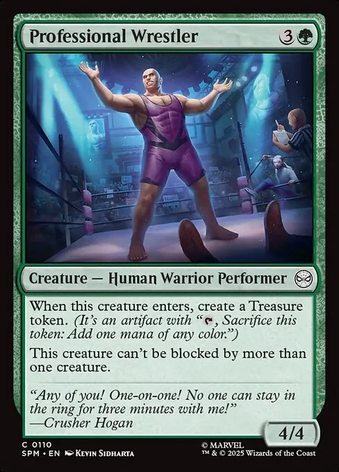 Professional Wrestler, carta Magic di tipo Creature — Human Warrior Performer illustrata da Kevin Sidharta