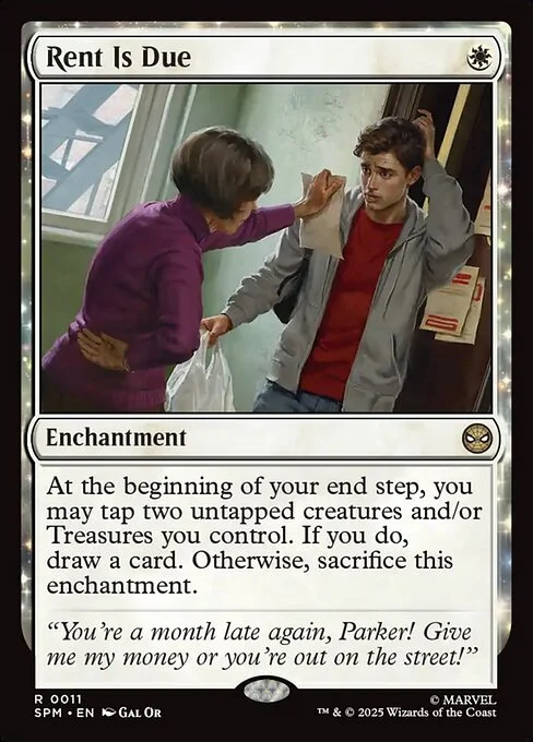 Rent Is Due, carta Magic di tipo Enchantment illustrata da Gal Or