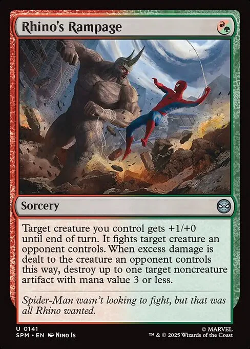 Rhino's Rampage, carta Magic di tipo Sorcery illustrata da Nino Is