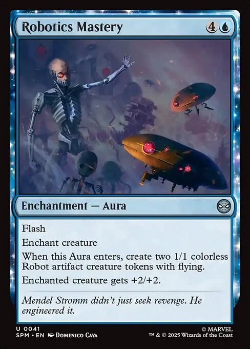 Robotics Mastery, carta Magic di tipo Enchantment — Aura illustrata da Domenico Cava