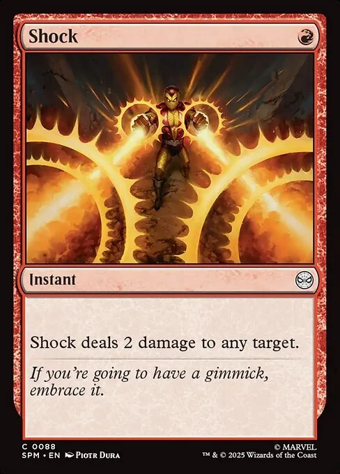 Shock, carta Magic di tipo Instant illustrata da Piotr Dura