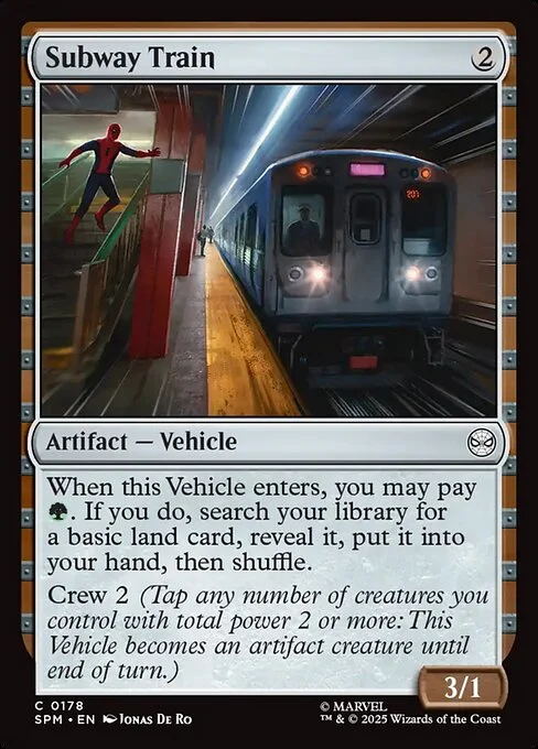 Subway Train, carta Magic di tipo Artifact — Vehicle illustrata da Jonas De Ro
