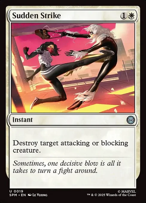 Sudden Strike, carta Magic di tipo Instant illustrata da Le Vuong