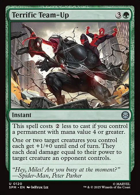 Terrific Team-Up, carta Magic di tipo Instant illustrata da InHyuk Lee