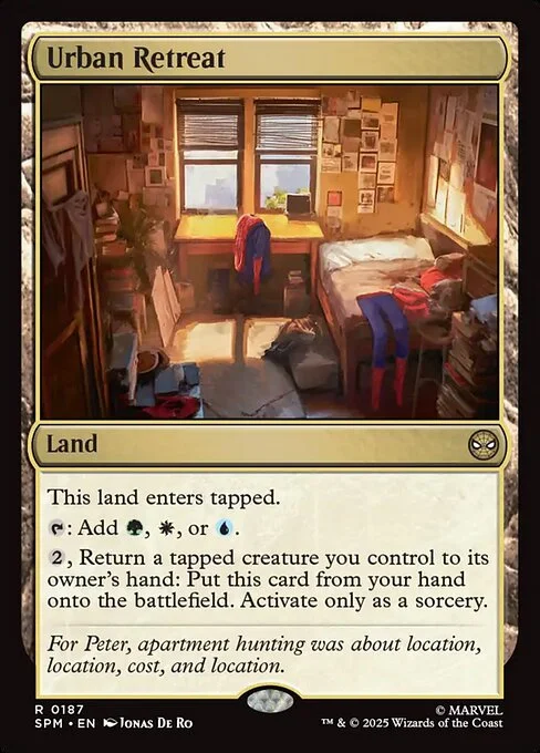 Urban Retreat, carta Magic di tipo Land illustrata da Jonas De Ro