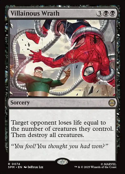Villainous Wrath, carta Magic di tipo Sorcery illustrata da InHyuk Lee