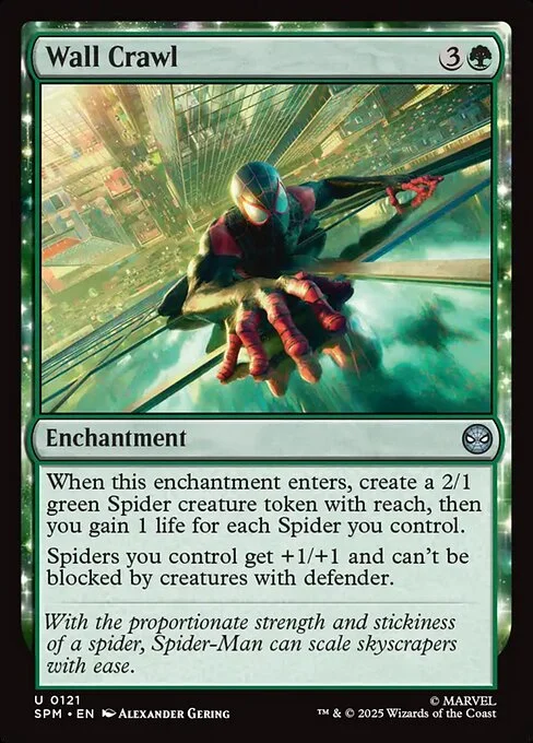 Wall Crawl, carta Magic di tipo Enchantment illustrata da Alexander Gering