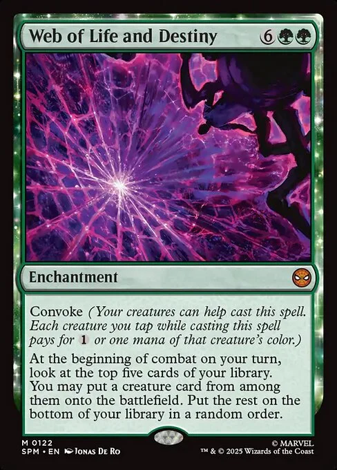 Web of Life and Destiny, carta Magic di tipo Enchantment illustrata da Jonas De Ro