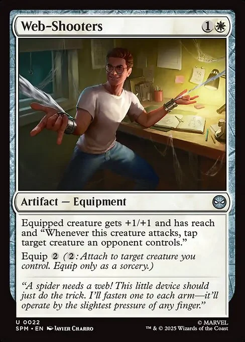 Web-Shooters, carta Magic di tipo Artifact — Equipment illustrata da Javier Charro
