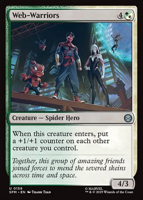 Web-Warriors, carta Magic di tipo Creature — Spider Hero illustrata da Thanh Tuấn