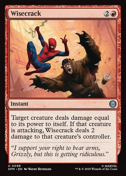 Wisecrack, carta Magic di tipo Instant illustrata da Wayne Reynolds