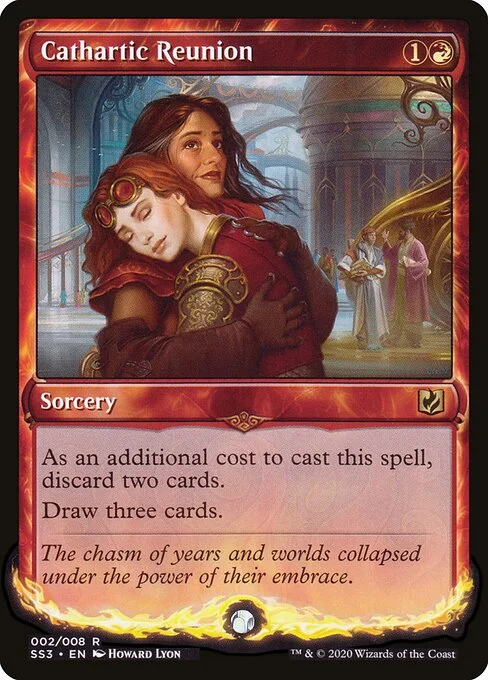 Cathartic Reunion, carta Magic di tipo Sorcery illustrata da Howard Lyon