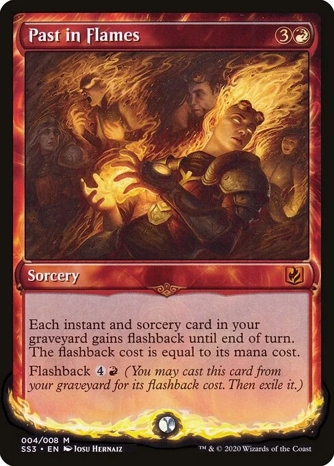 Past in Flames, carta Magic di tipo Sorcery illustrata da Josu Hernaiz